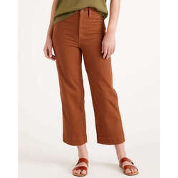 Quince Women's Wide Leg Pants in Warm Brown - Picture 1 of 12